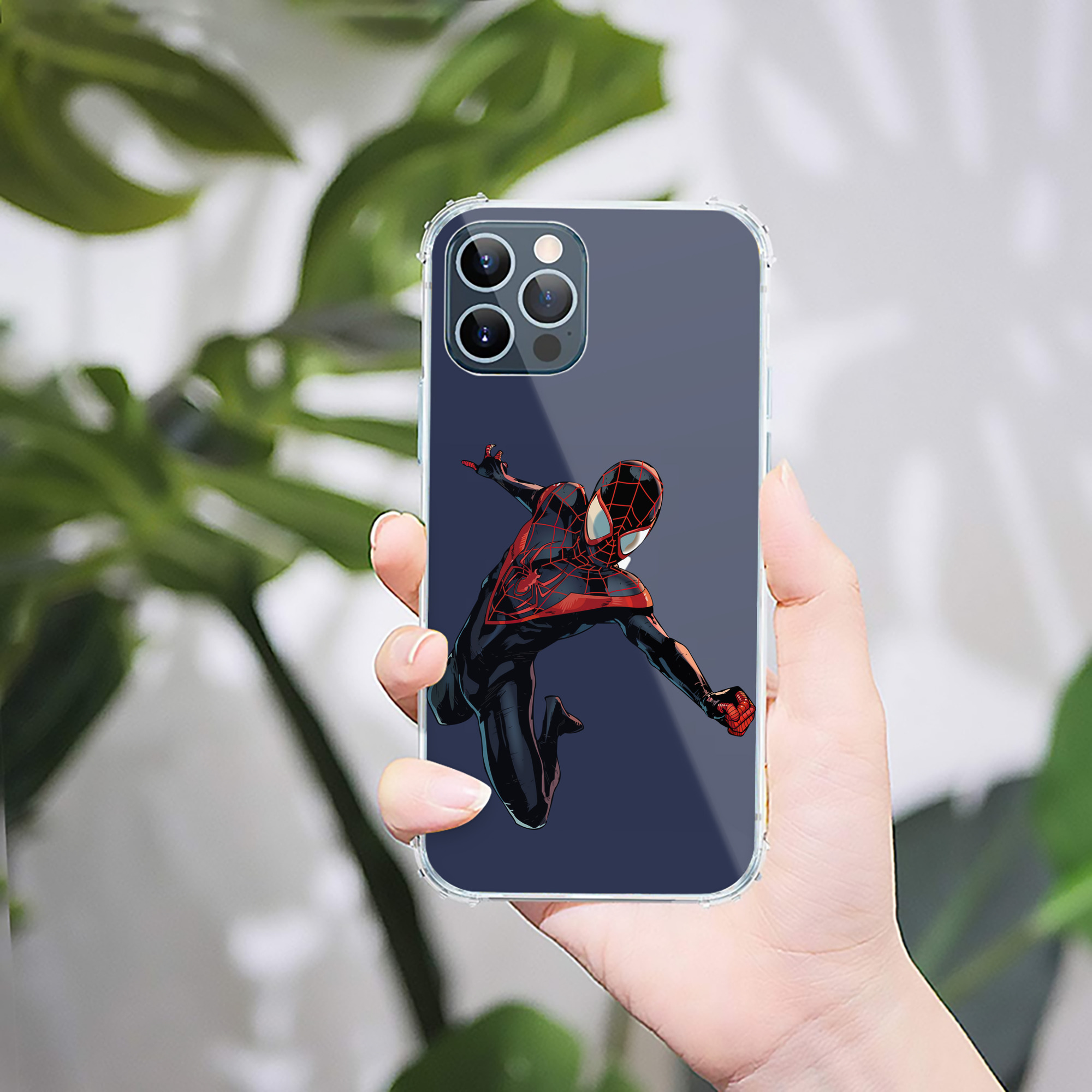 （画像用） Spider Man スパイダーマン 【iPhone 12シリーズ対応】透明スマホケース（クリアソフトケース）